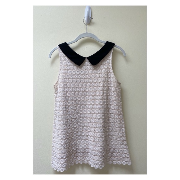 Anthropologie Sleeveless Collared Eyelet Blouse - Picture 2 of 2